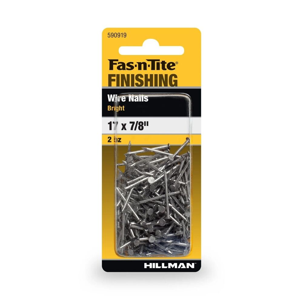 Fas-N-Tite 590919 Finishing Bright Wire Nails 17 x 7/8" in Interior Hillman 2oz